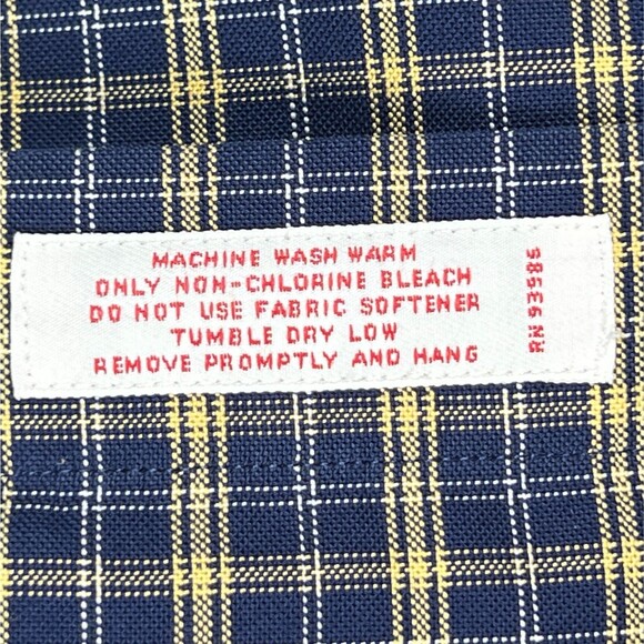 Brooks Brothers Supima Cotton Casual Shirt Blue Check Long-Sleeve Button-Down - Picture 5 of 13